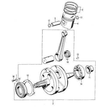 CRANKSHAFT + PISTON