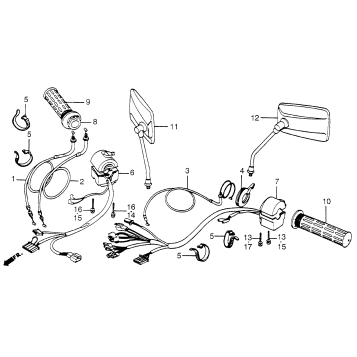 CONTROL LEVERS + SWITCHES + CABLES