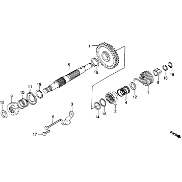 KICK STARTER SPINDLE