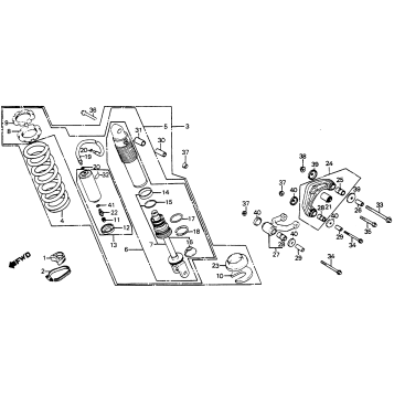 REAR SHOCK ABSORBER + LINK 82