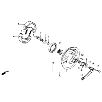 FRONT BRAKE PANEL 82-83