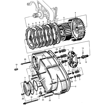 CLUTCH + LEFT CRANKCASE COVER
