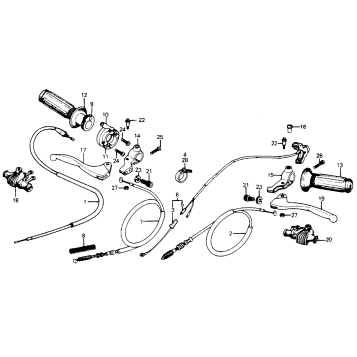 HANDLE LEVER + CABLE + SWITCH