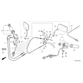 HANDLE LEVER@SWITCH@CABLE