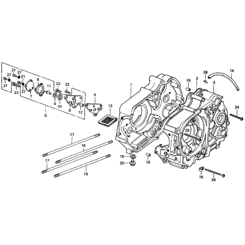 CRANKCASE + OIL PUMP
