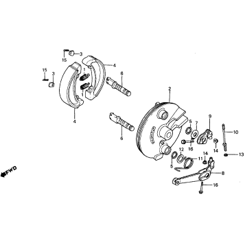 FRONT BRAKE PANEL 81-82