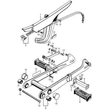 SWINGARM + DRIVE CHAIN