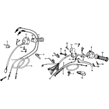 CONTROL LEVERS + SWITCHES + CABLES