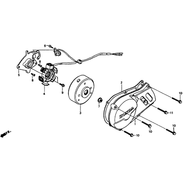 LEFT CRANKCASE COVER 93-94