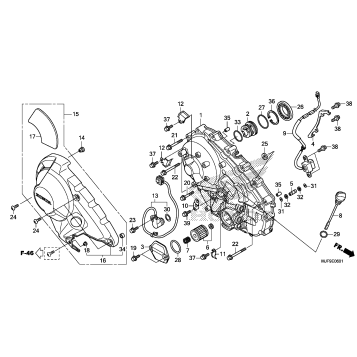 RIGHT CRANKCASE COVER    (2)