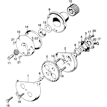 OIL FILTER ROTOR + OIL PUMP
