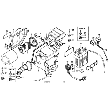 AIR CLEANER + BATTERY 76,78