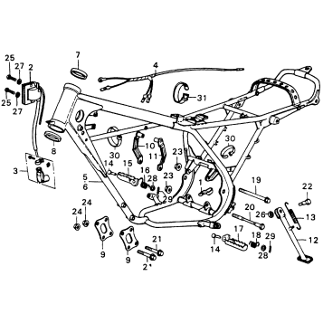 FRAME + WIRE HARNESS M1-76