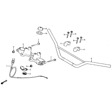 HANDLEBAR + TOP BRIDGE 80-84