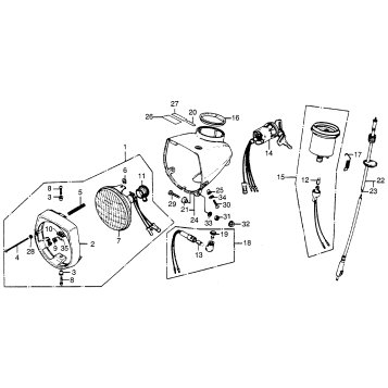 HEADLIGHT + SPEEDOMETER