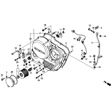 RIGHT CRANKCASE COVER 85-87
