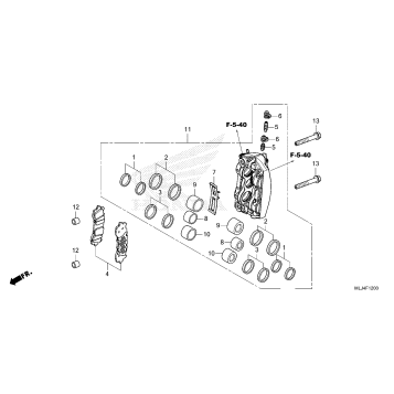 RIGHT FRONT BRAKE CALIPER