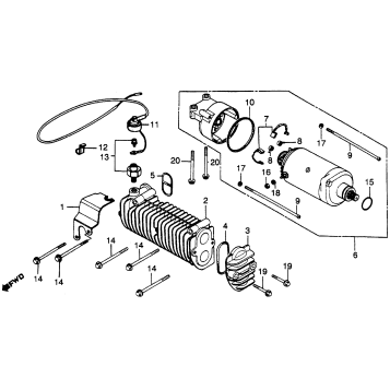 STARTER MOTOR + OIL COOLER