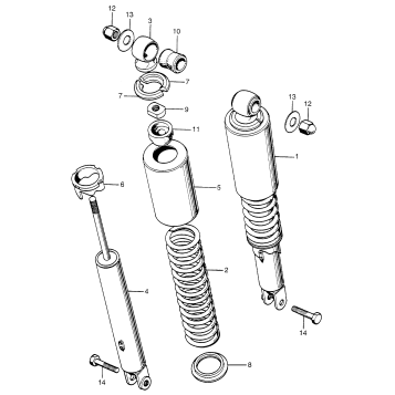 CB350G REAR SHOCK ABSORBER