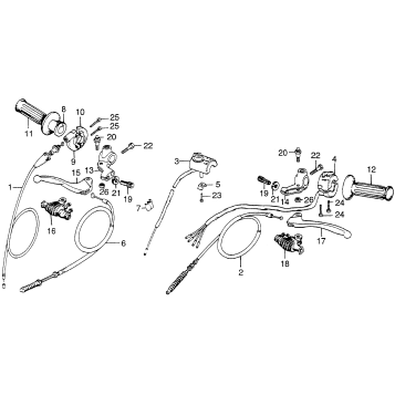 HANDLE LEVER + SWITCH + CABLE