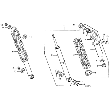 REAR SHOCK ABSORBER 76,78