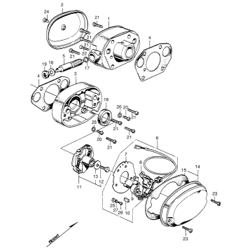 CYLINDER HEAD SIDE COVER + POINTS + ADVANCER