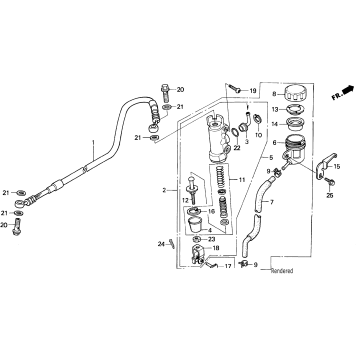 REAR BRAKE MASTER CYLINDER