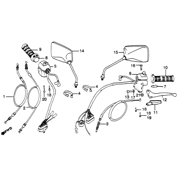 CONTROL LEVERS + SWITCHES + CABLES