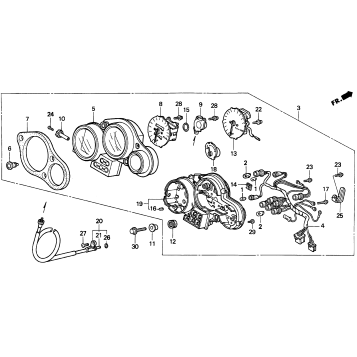 SPEEDOMETER + TACHOMETER 93-94