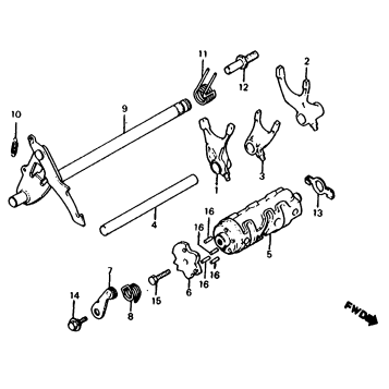 SHIFT DRUM + SHIFT FORK
