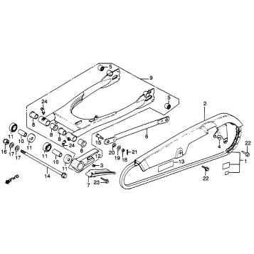 SWINGARM + CHAIN CASE