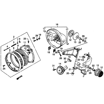 CB750K HEADLIGHT 79-80