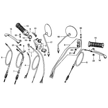 HANDLE LEVER + SWITCH + CABLE K3