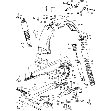 SWINGARM + REAR SHOCK ABSORBER