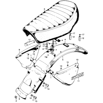 SEAT + REAR FENDER + SIDE COVER