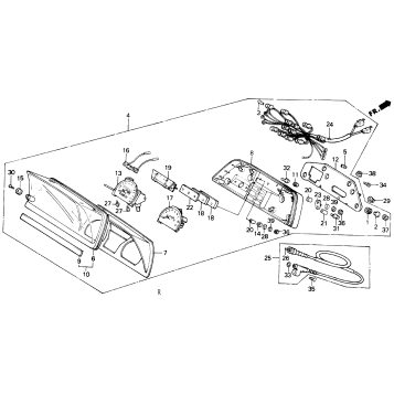 I SPEEDOMETER + TACHOMETER 86-87