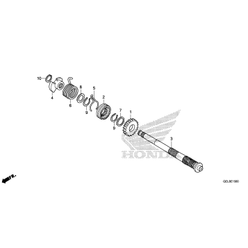 KICK STARTER SPINDLE