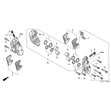 FRONT BRAKE CALIPER ('03-'04)