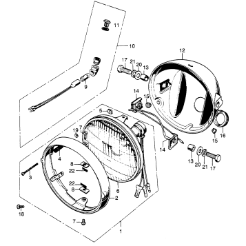 CL HEADLIGHT + HEADLIGHT CASE K7
