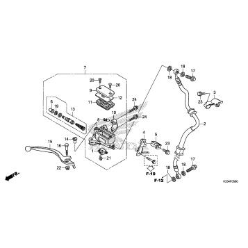 FRONT BRAKE MASTER       CYLINDER (STANDARD)