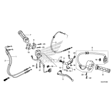 HANDLE LEVER@SWITCH@CABLE