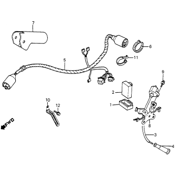 WIRE HARNESS + C.D.I. UNIT + IGNITION COIL 85