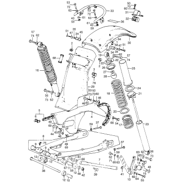 SHOCK ABSORBER + SWINGARM