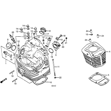 CYLINDER HEAD + CYLINDER