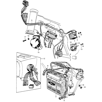 WIRE HARNESS + BATTERY