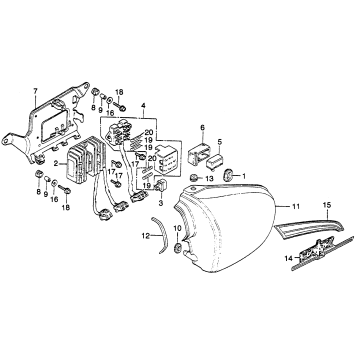 LEFT SIDE COVER + RECTIFIERFUSE