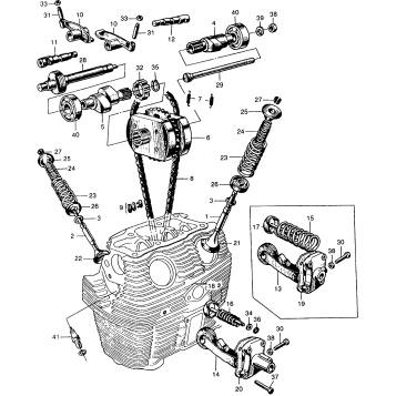 CAMSHAFT + VALVE + CAM CHAIN