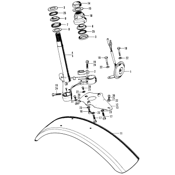 STEERING STEM + FRONT FENDER