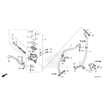 FRONT BRAKE MASTER       CYLINDER