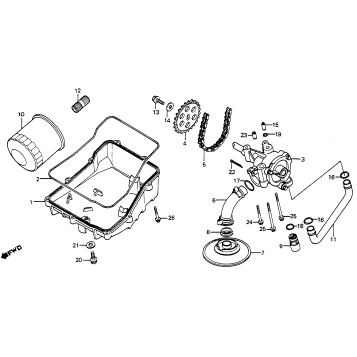 OIL FILTER + OIL PAN + OIL PUMP